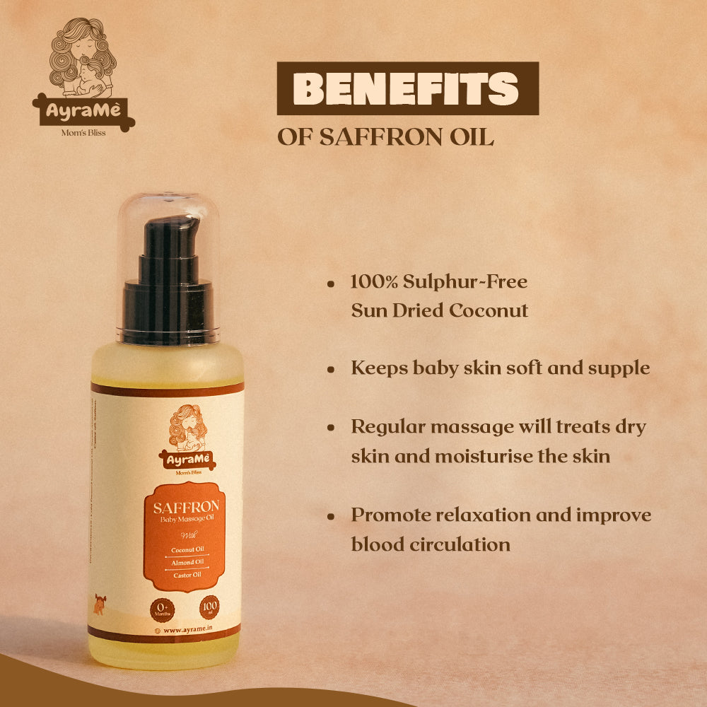 Saffron Baby Massage Oil-100ml