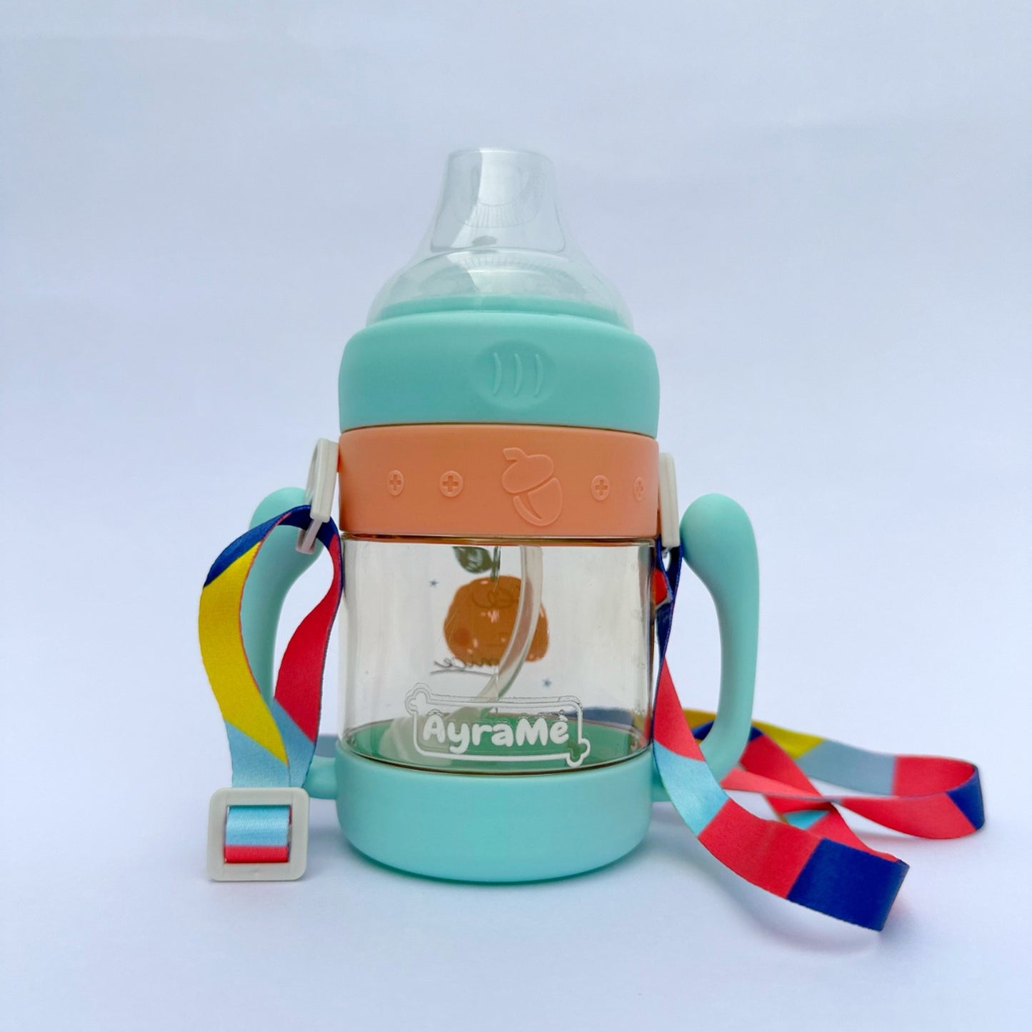 Baby Sipper Bottle with Straw & Shoulder Strap - 300ml