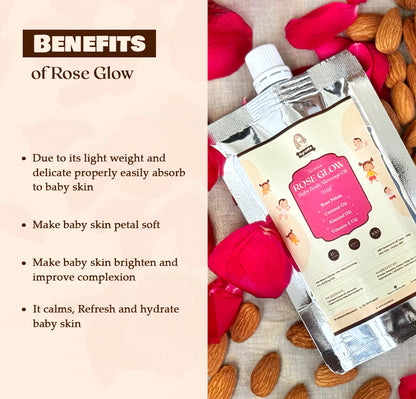 Rose Glow Baby Massage Oil - Refill Pack 100ML